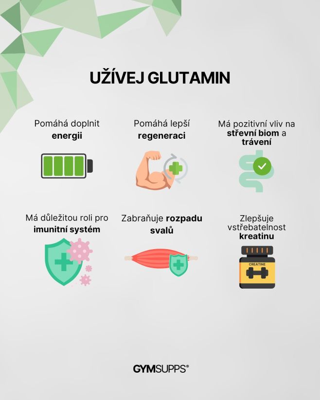Je glutamin v tvém suplementačním plánu?💪🏼🏋🏻‍♂️ #fit #fitlife #glutamin #gymsupps #tip